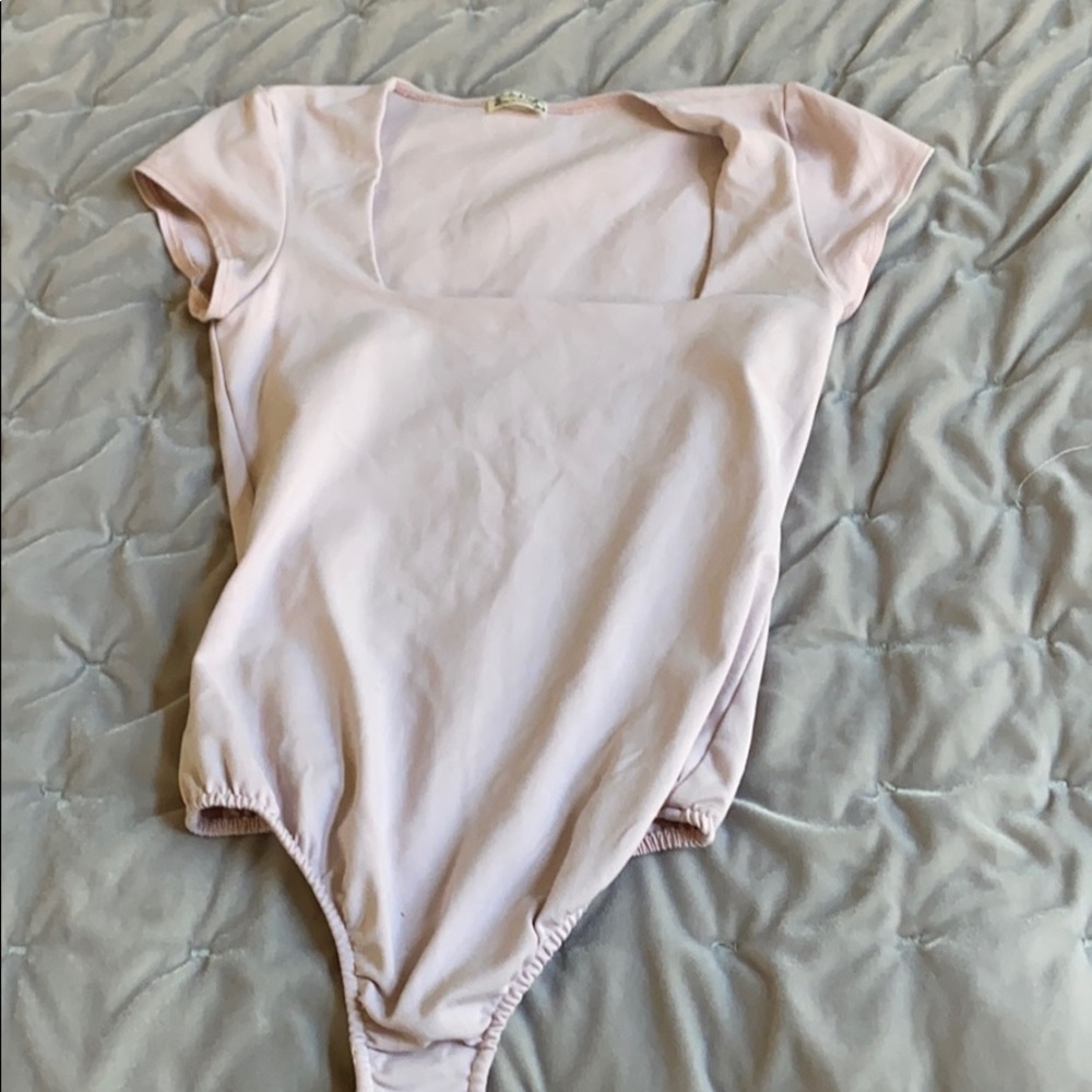 Free People Light Pink Bodysuit